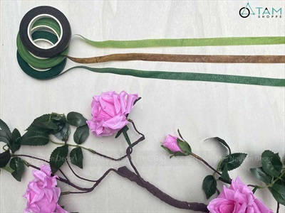 Băng dính keo sáp quấn cành hoa Handmade D25m [Nhiều màu] BANGKEO-06